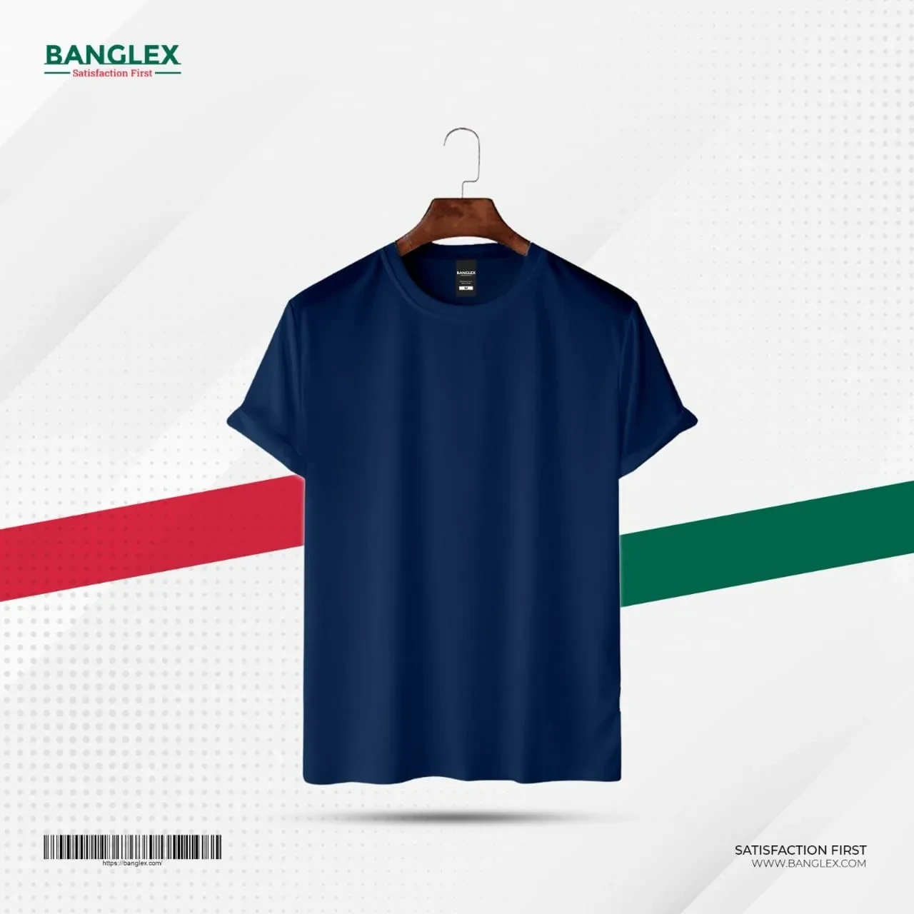Banglex Men's Premium Blank T-shirt - Navy Blue